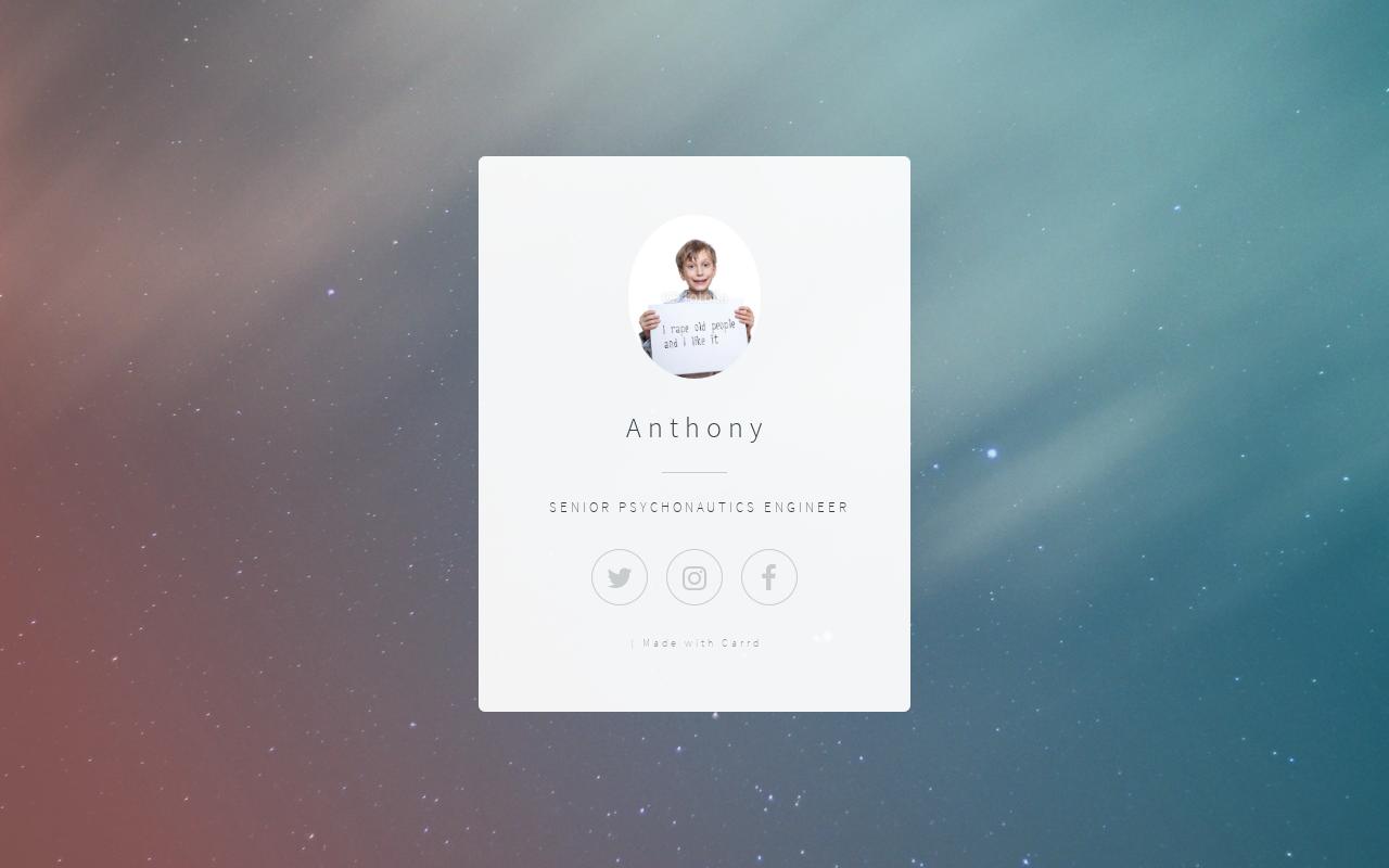 Carrd profile picture for @anthony